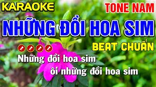 ✔NHỮNG ĐỒI HOA SIM Karaoke Nhạc Sống Tone Nam - Tình Trần Karaoke