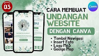 Cara Membuat Undangan Pernikahan Digital Website di canva | undangan canva desain 3