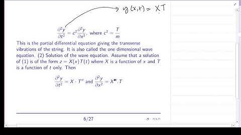 One Dimensional Wave equation