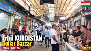 Erbil Kurdistan | Inside the Famous Dollar Bazaar | 4K Walk Tour