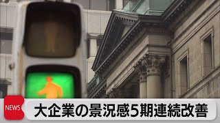 大企業の景況感プラス18　５期連続の改善（2021年10月1日）