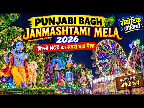 Punjabi Bagh Janmashtami Mela 2026 / Delhi NCR Biggest Janmashtami Mela Robotic Jhankiyan Full Vlog