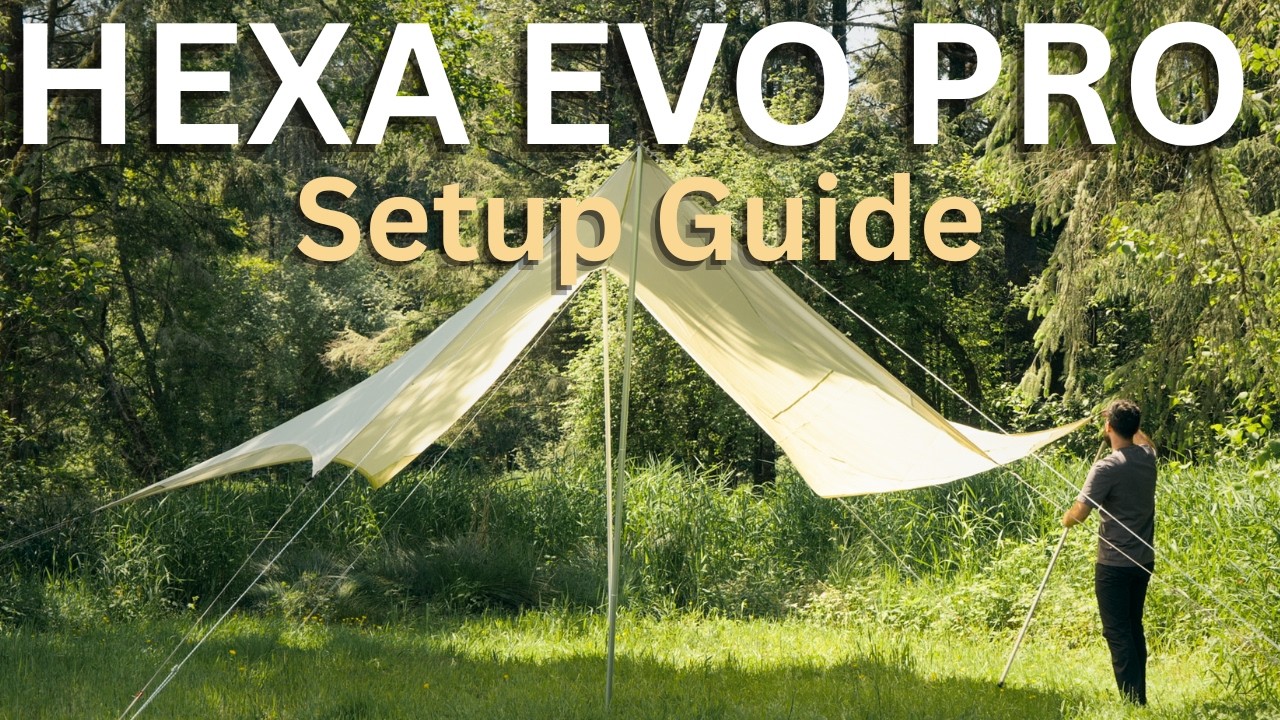 How to Setup the Snow Peak Hexa Evo Pro. Tarp - YouTube