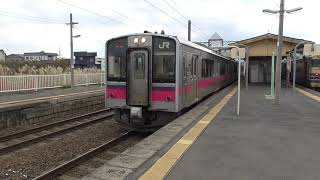 JR川部駅　奥羽本線 青森行き到着&発車【701系・641M】　2020.11.14