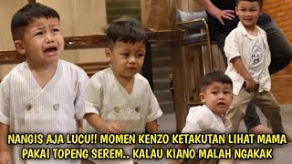 NANGIS AJA LUCU❗MOMEN KENZO KETAKUTAN LIHAT MAMA PAKAI TOPENG SEREM.. KALAU KIANO MALAH NGAKAK