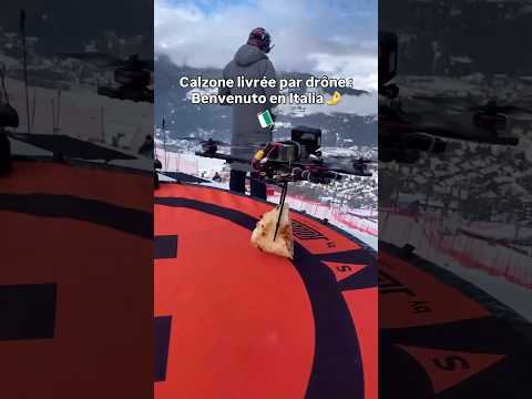 😍🇮🇹 Qui a commandé une calzone  ? #drone #olympics #jeuxolympiques #milanocortina2026 #italy