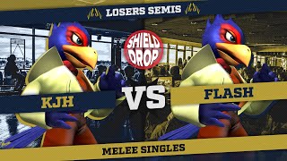 KJH (Falco) vs Flash (Falco) - Melee Singles Losers Semis - Shield Drop