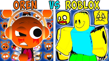 ALL OREN VS ROBLOX TEST | FNF Character Test | Gameplay VS Playground