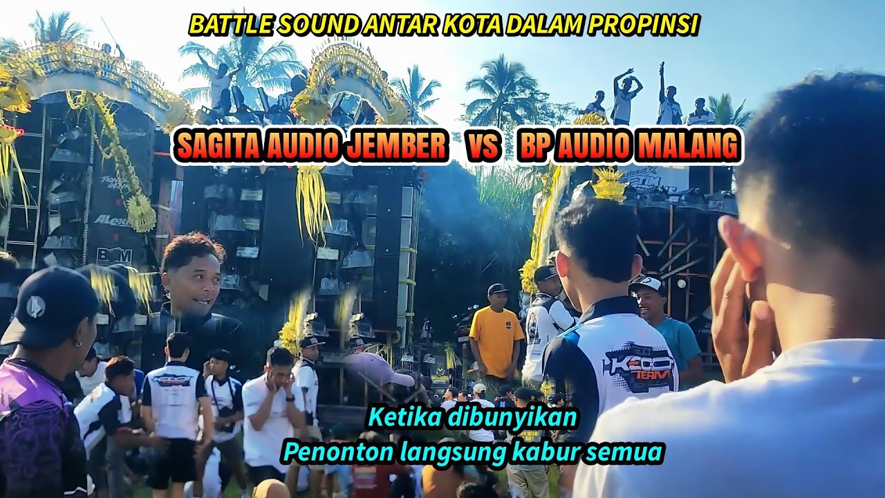 Battle sound antar kota dlm propinsi‼️SAGITA JEMBER vs BP MALANG saat dibunyikan penonton kabur smua