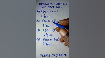 Hack for Inverse of Functions | One Direct Step to Find Inverse.