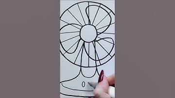 How to draw a TABLE FAN │ EASY #shorts #drawing #summer #easydrawing #fan #tablefan #drawingtutorial