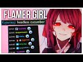 cute anime yandere girlfriend flames everyone