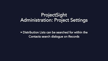 ProjectSight - Project Settings