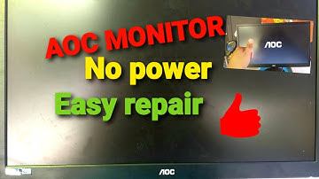 #AOCNopower #AOCMonitor AOC Computer monitor no power(easy repair)
