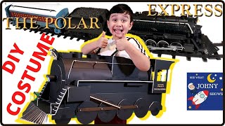 Johny Shows DIY Polar Express Train Costume From Lionel Polar Express Toy Train