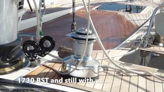 YACHT DELIVERY Oyster 625 Sailing Bay of Biscay Mediterranean UK to Palma Dolphins