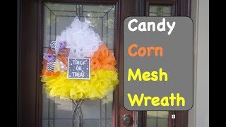 Candy Corn Mesh Wreath