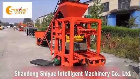 Operation-QT4-25 automatic cement paving brick machine, concrete hollow block machine