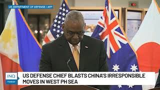 US Defense chief blasts China’s irresponsible moves in West PH Sea | INQToday