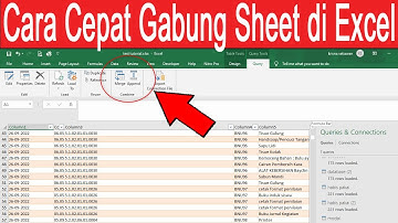 cara cepat menggabungkan sheet excel menjadi 1 sheet