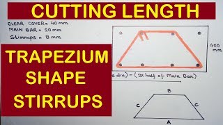 How To Calculate Cutting Length of Trapezium Shape Stirrups Theoretically At Site