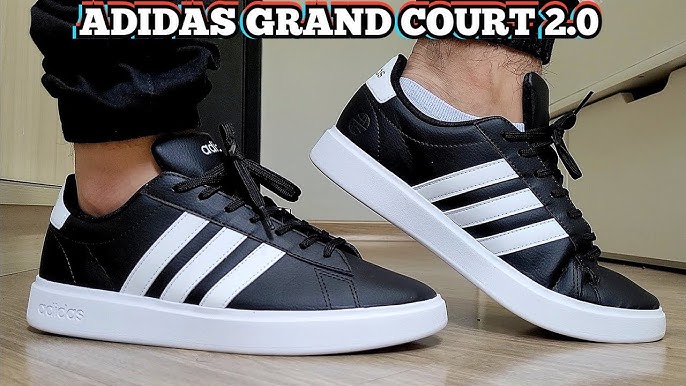 Adidas Grand Courts WHITE/BLACK On-feet