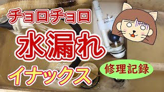 トイレ 水漏れ 修理 イナックスDT2820 フロートゴム玉だけでなくオーバーフロー管ごと交換 作業工程