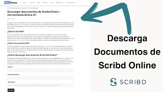 Como descargar archivos de Scribd con una Plataforma Libre de Costos