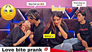 Love bite prank on my boyfriend 💋|| he cried 😭(gone wrong ❌) sab khatam || Anshi vlog