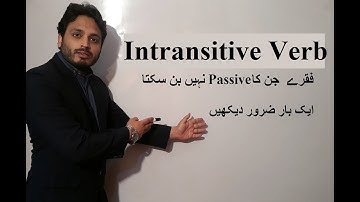 Defining An Intransitive Verb by Syed Ali Raza Kazmi