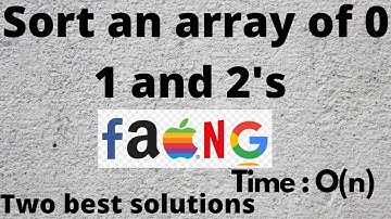 16. Sort an array of 0 1 2 | Sort an array 0s 1s and 2s | Array Interview questions | Devendra Yadav