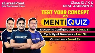 Menti- Quiz Test Your Concept | Class 9 & 10 | Expert Faculty | Career Point- NTSE