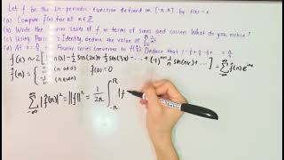 Parseval's Identity Example: f(x) = x