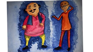 How to Draw Motu Patlu | Motu Patlu Friendship Painting | Learn to Draw Cartoon