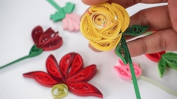 Paper Quilling Flowers - Art/Craft Tutorials by HandiWorks