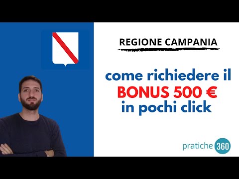 TUTORIAL: come richiedere il Bonus 500€ della Regione Campania