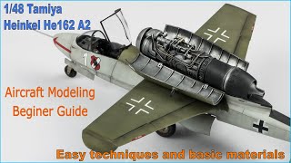 Building The Tamiya Heinkel He162 A2 Scale Model Aircraft. Beginner Scale Modeling Tutorial Video