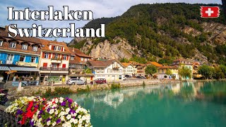 🇨🇭 Interlaken, Switzerland - Beautiful Swiss village - Walking Tour Through Alpine Beauty