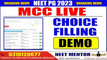 NEET PG 2023 - KEUZE-INVULLING DEMO VIDEO