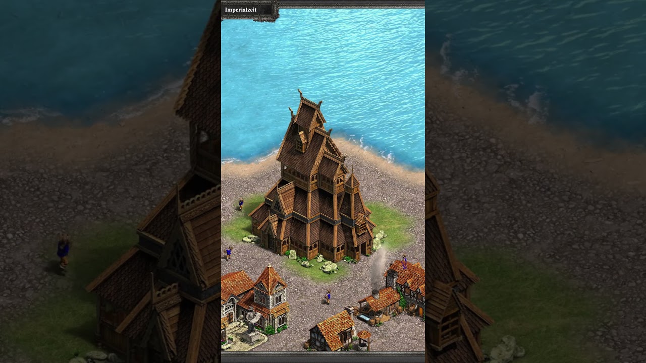 Age of Empire 2 - Unique Wonder Destruction - Borgund Stave Church (Vikings)