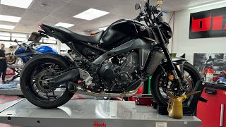 Yamaha MT09 2023 exhaust replacement #scproject #dyno #woolichracing