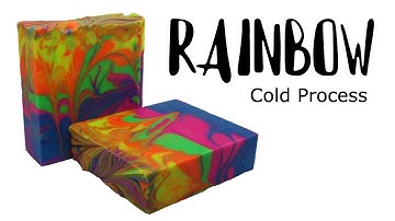 Rainbow Cold Process Soap Making / Swirls