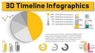 3D Timeline Infographics for After Effects 2021 | Easy to use templates
