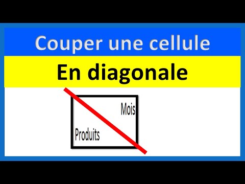 Excel Couper une cellule en diagonale  👍 les pratiques des Pro