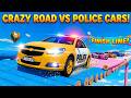 Crazy Road VS POLICE CARS Transporting Farming Simulator 