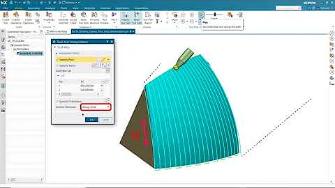 5-Axis Guiding Curves Tool Axis in NX CAM