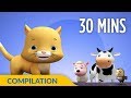 Old Macdonald | Animal Learning Songs | 3D Nursery Rhymes for Kids| Hippy Hoppy Show I 30 Mins
