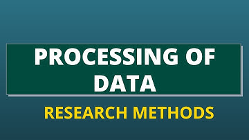 Processing of data