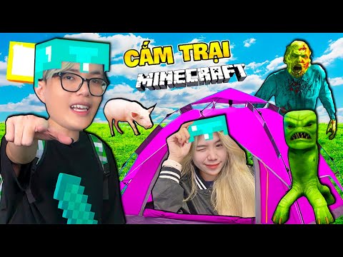 PHONG CẬN SAMMY THỬ THÁCH 24 GIỜ CẮM TRẠI NGOÀI ĐỜI THẬT VÀ CÁI KẾT | MINECRAFT REAL LIFE