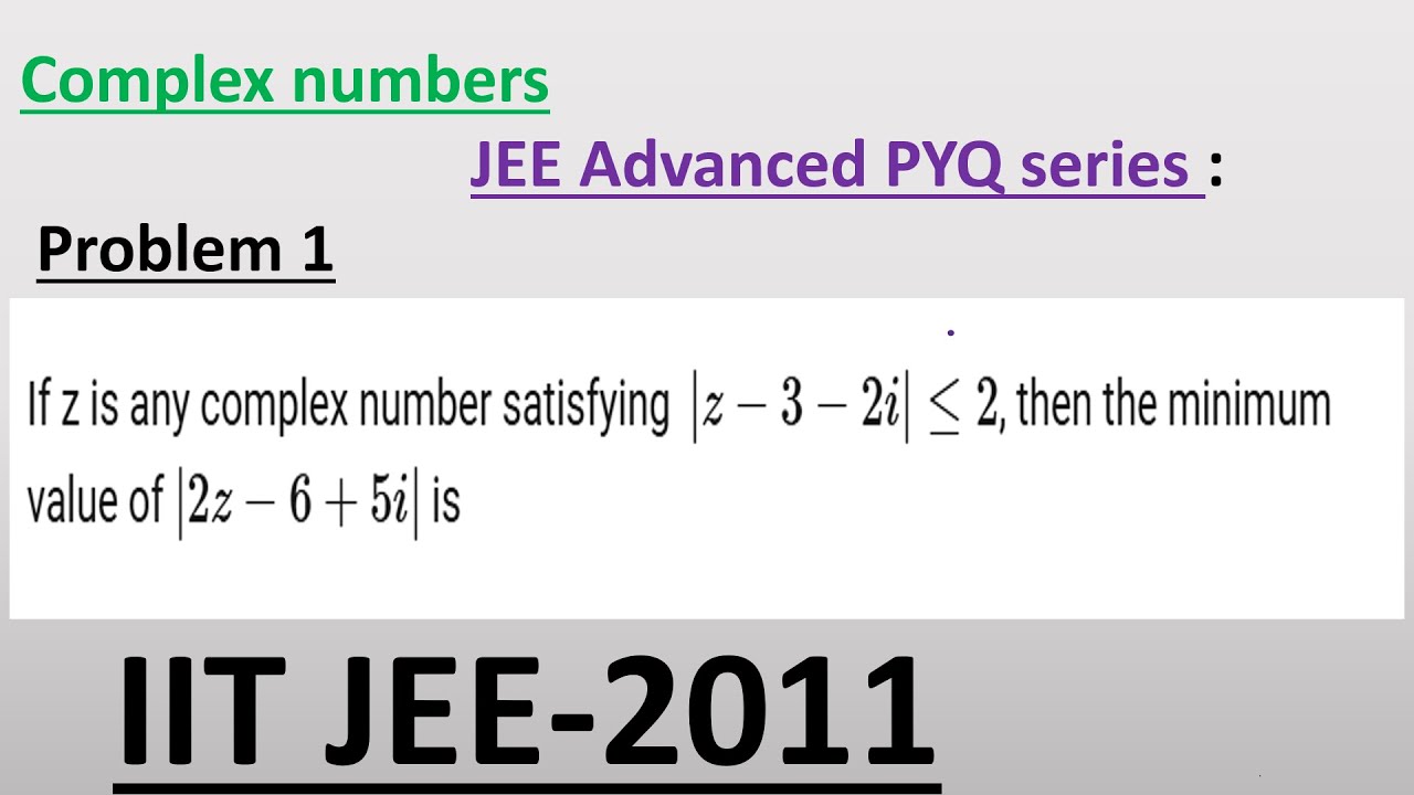JEE Complex number PYQs Problem IIT JEE -2011 #jee #maths #jeeadvanced ...
